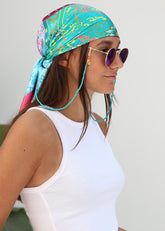 Foulard bandana en satin baroque ocean